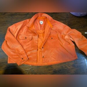 Urban Outfitters Corduroy Cropped Button Up Top